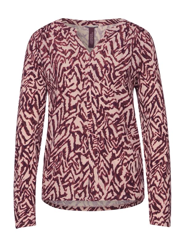 STREET ONE STREET ONE Majica  pastelno rdeča / temno rdeča