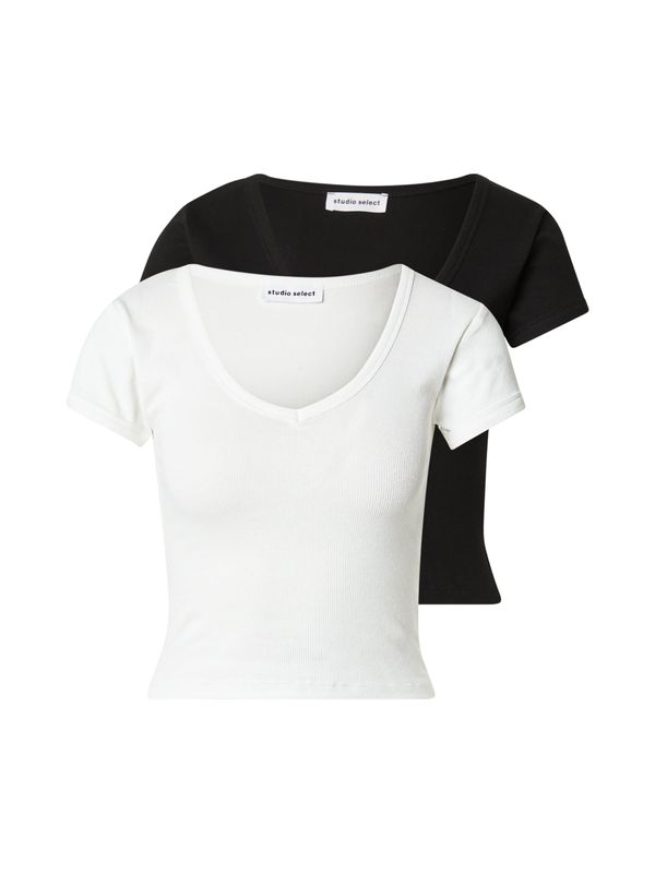 STUDIO SELECT STUDIO SELECT Majica 'Aurea'  črna / bela