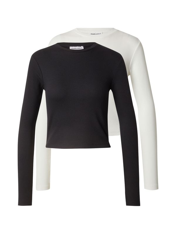 STUDIO SELECT STUDIO SELECT Majica 'Betty'  črna / bela