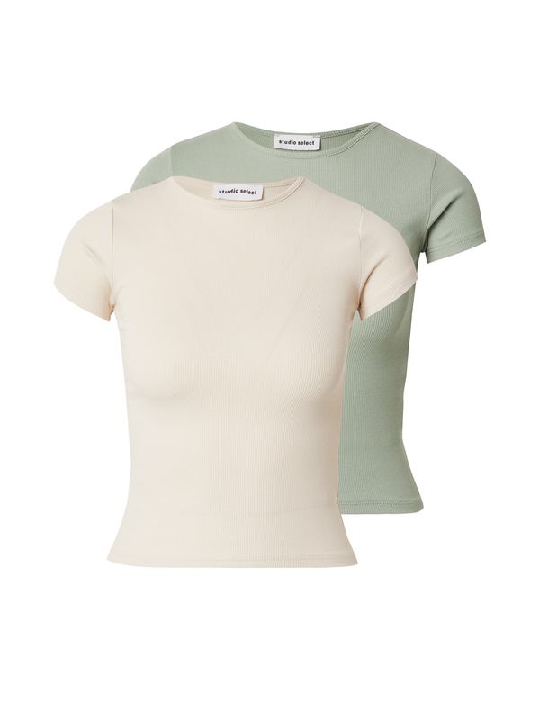 STUDIO SELECT STUDIO SELECT Majica 'Valeska'  pesek / pastelno zelena