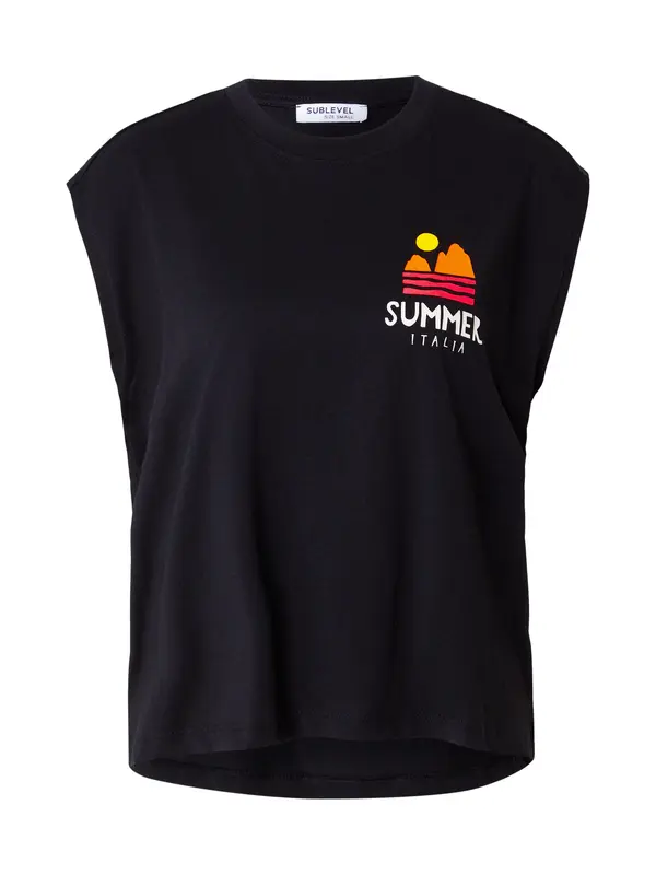 Sublevel Sublevel Majica  rumena / oranžna / črna / bela