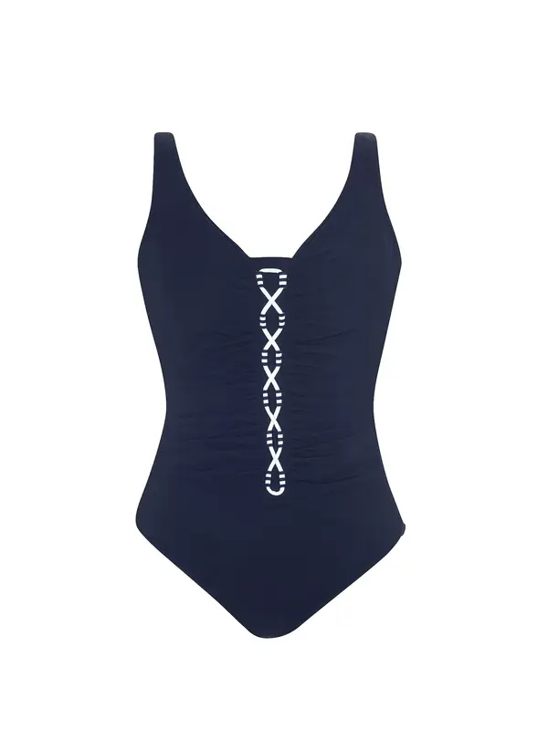 SUNFLAIR SUNFLAIR Enodelne kopalke  temno modra / bela