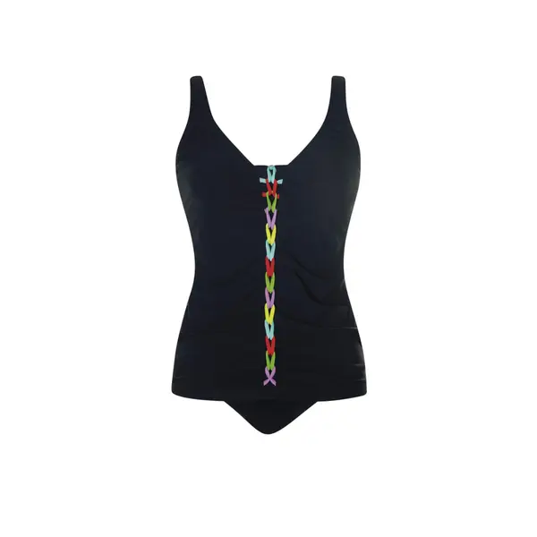 SUNFLAIR SUNFLAIR Majica za kopanje  svetlo modra / jabolko / lila / črna