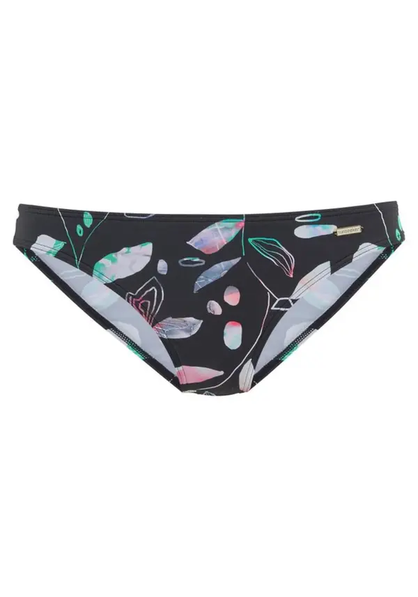 SUNSEEKER SUNSEEKER Bikini hlačke 'Leaves'  črna