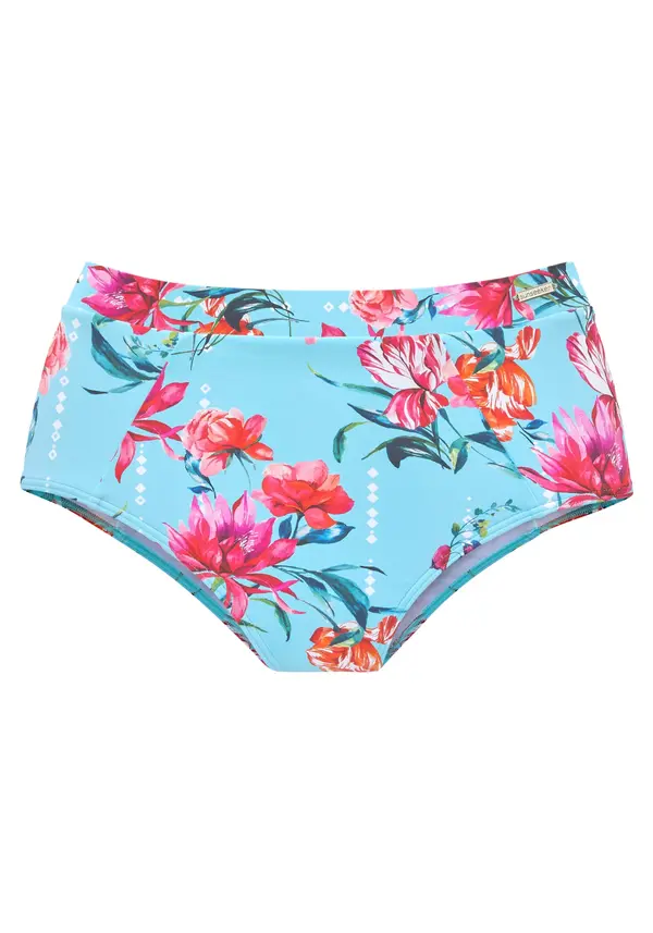 SUNSEEKER SUNSEEKER Bikini hlačke  voda / zelena / roza / rdeča