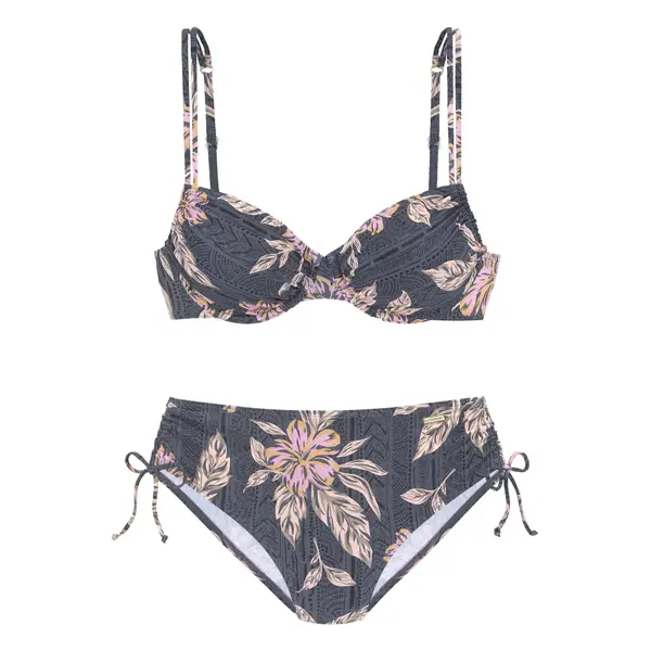 SUNSEEKER SUNSEEKER Bikini  rjava / oliva / svetlo oranžna / roza / črna