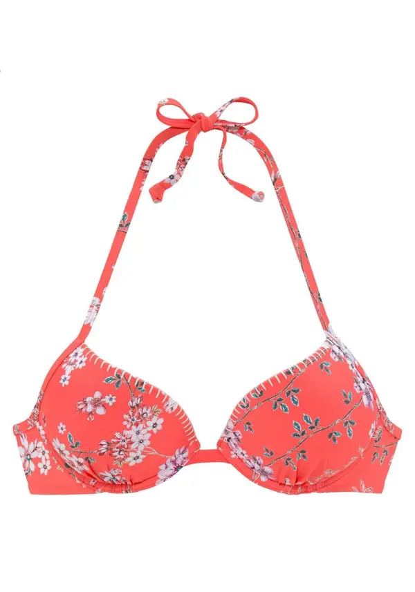 SUNSEEKER SUNSEEKER Bikini zgornji del 'Ditsy'  mešane barve / oranžno rdeča