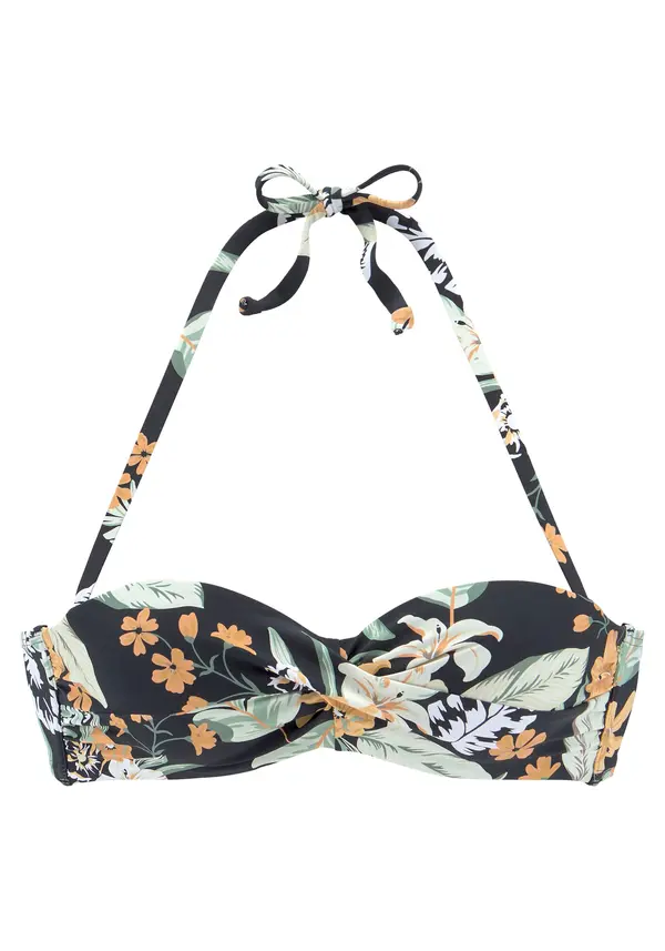 SUNSEEKER SUNSEEKER Bikini zgornji del  rjava / zelena / oranžna / črna / bela