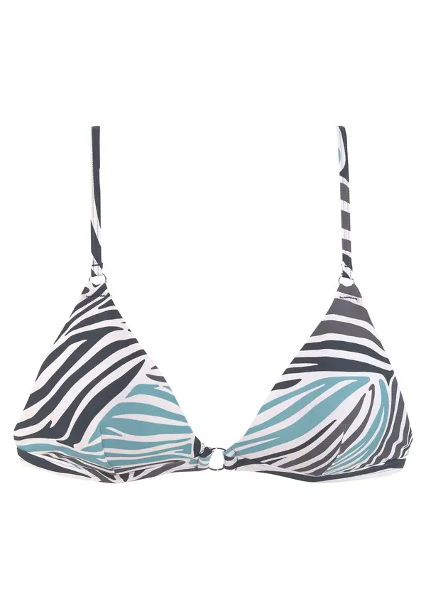 SUNSEEKER SUNSEEKER Bikini zgornji del  svetlo modra / črna / bela