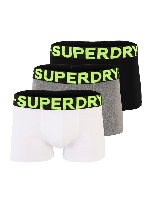 Superdry & Co Superdry & Co Boksarice  pegasto siva / neonsko zelena / črna / bela