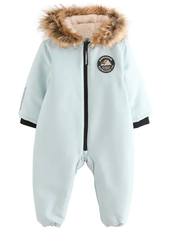 Superdry & Co Superdry & Co Kombinezon 'Everest'  pastelno modra / svetlo siva / črna / bela