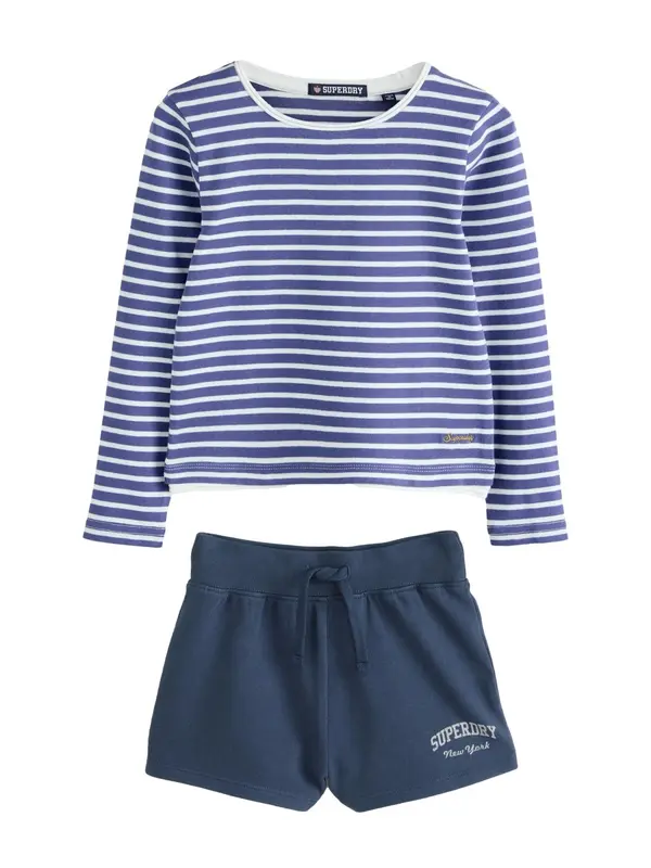 Superdry & Co Superdry & Co Komplet  mornarska / kobalt modra / bela