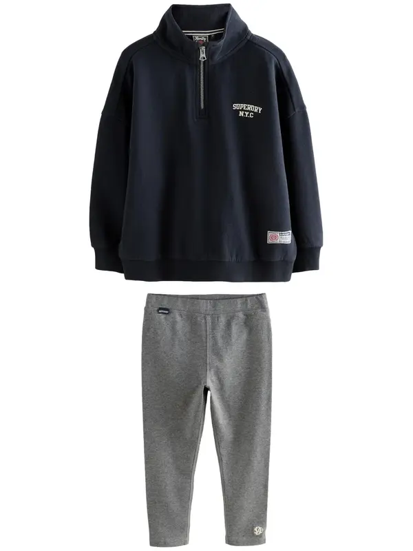 Superdry & Co Superdry & Co Komplet  temno modra / pegasto siva