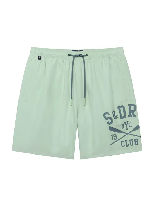 Superdry & Co Superdry & Co Kratke kopalne hlače  svetlo zelena / temno zelena