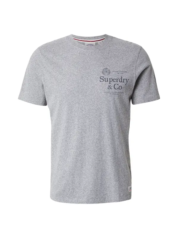 Superdry & Co Superdry & Co Majica '1954 COMPANY'  siva / svetlo siva