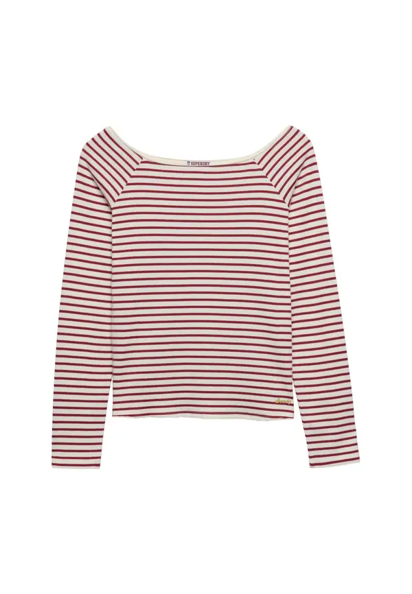 Superdry & Co Superdry & Co Majica 'Bardot'  rdeča / bela
