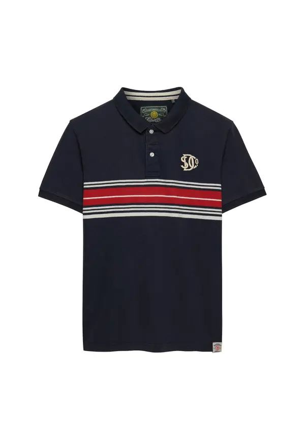 Superdry & Co Superdry & Co Majica  bež / marine / rdeča