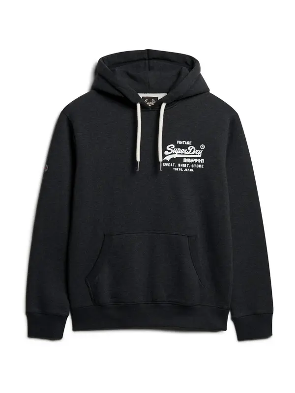 Superdry & Co Superdry & Co Majica 'CLASSIC'  antracit / bela