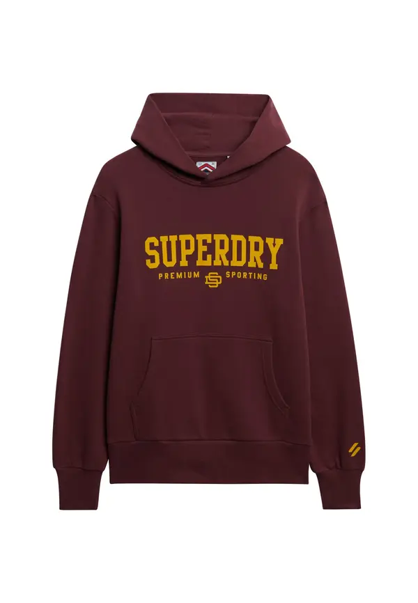 Superdry & Co Superdry & Co Majica 'Code'  oranžna / vinsko rdeča