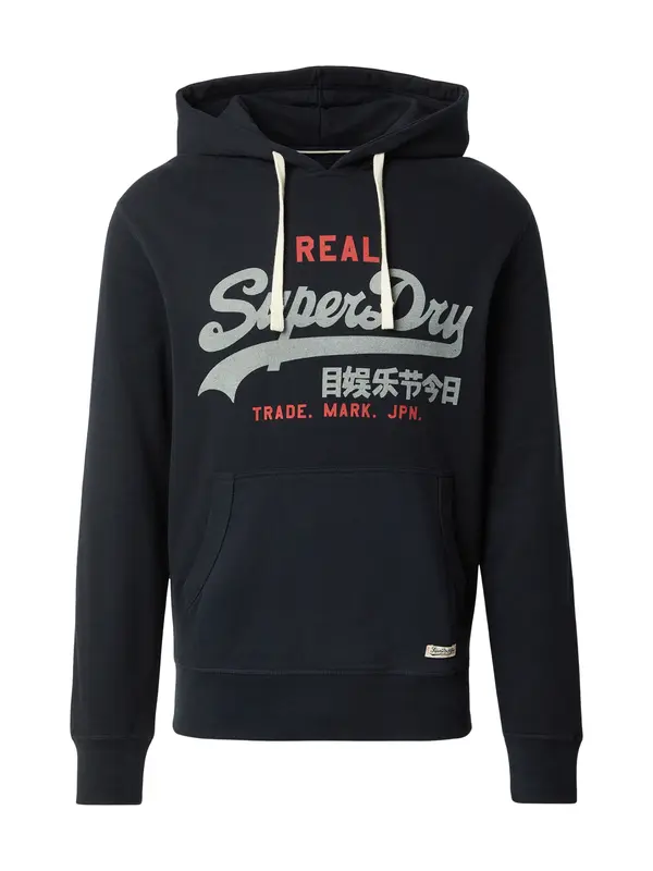 Superdry & Co Superdry & Co Majica 'Eclipse'  mornarska / pegasto siva / rdeča