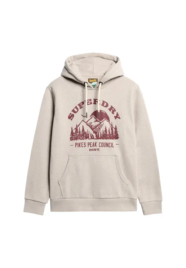Superdry & Co Superdry & Co Majica  ecru / rubin rdeča