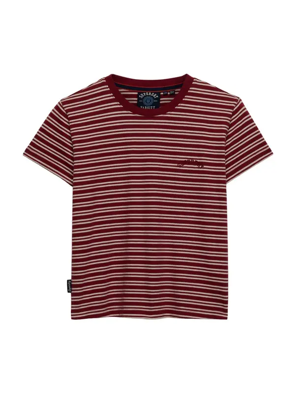 Superdry & Co Superdry & Co Majica 'Essential'  bordo / off-bela