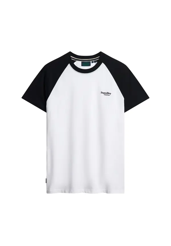 Superdry & Co Superdry & Co Majica 'ESSENTIAL'  črna / bela