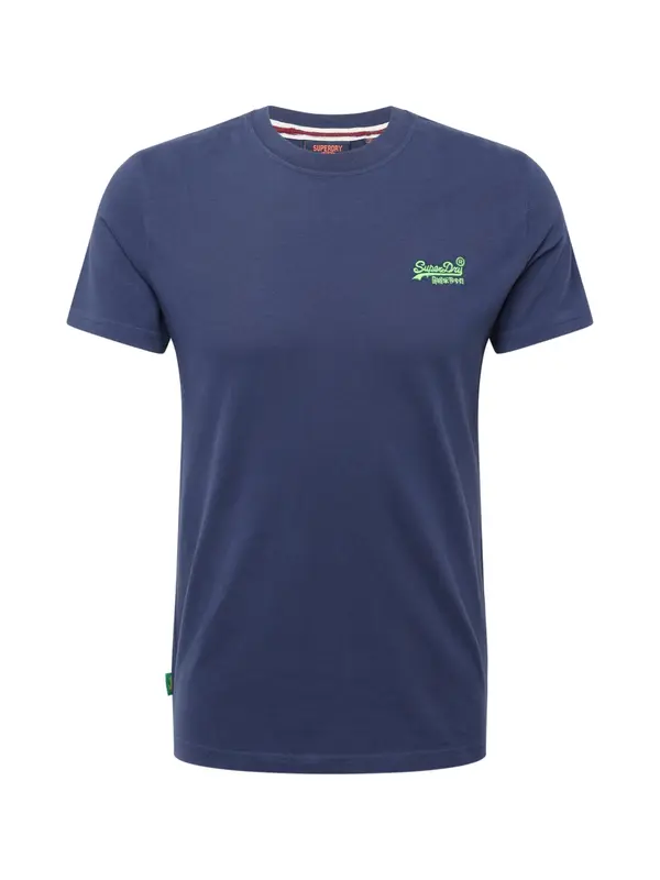 Superdry & Co Superdry & Co Majica 'Essential'  safir / svetlo zelena