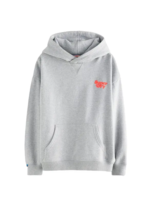 Superdry & Co Superdry & Co Majica 'Essentials'  pegasto siva / živo rdeča