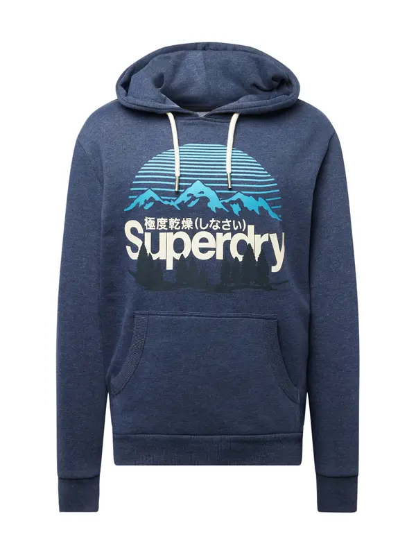Superdry & Co Superdry & Co Majica 'Great'  azur / progasto modra / črna / bela