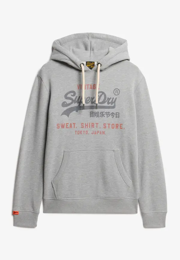 Superdry & Co Superdry & Co Majica 'Heritage'  progasto modra / pegasto siva / pegasto rdeča