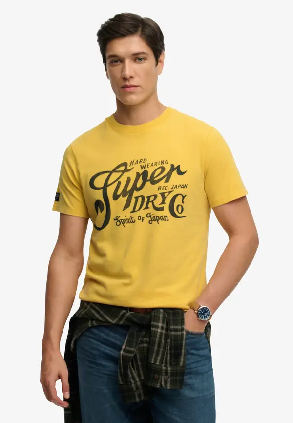 Superdry & Co Superdry & Co Majica 'Industry Worker'  med / črna