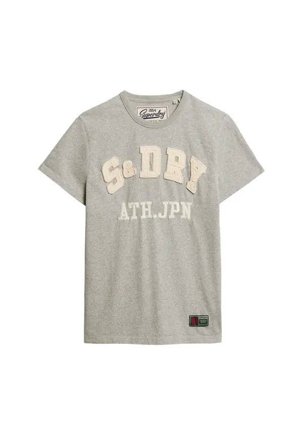 Superdry & Co Superdry & Co Majica  kremna / pegasto siva / bela