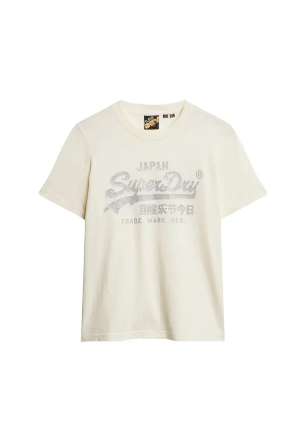 Superdry & Co Superdry & Co Majica  kremna / srebrna