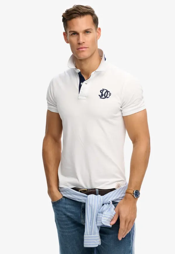 Superdry & Co Superdry & Co Majica  marine / bela