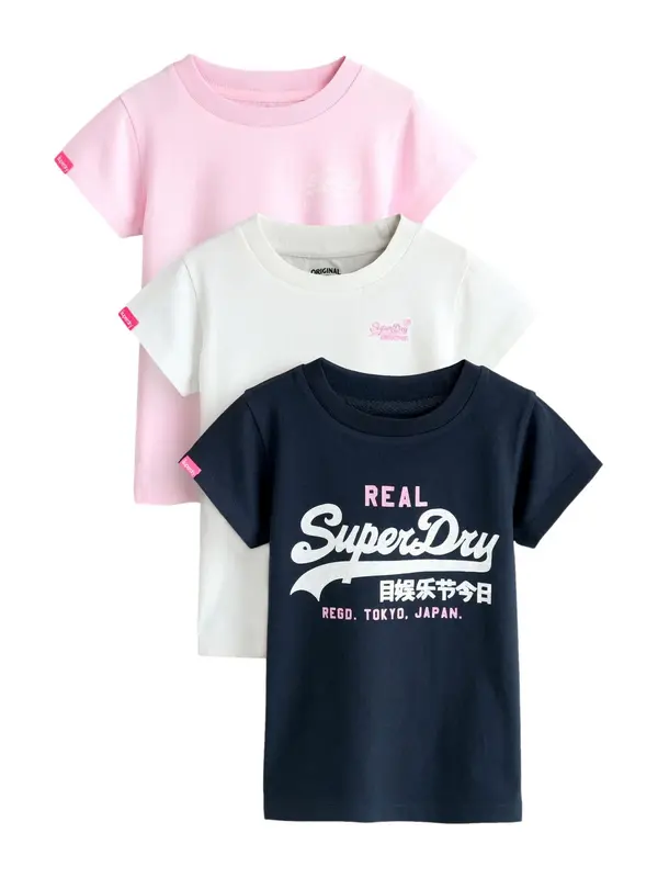 Superdry & Co Superdry & Co Majica  mornarska / roza / bela