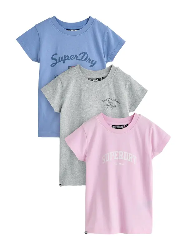 Superdry & Co Superdry & Co Majica  opal / siva / roza / bela