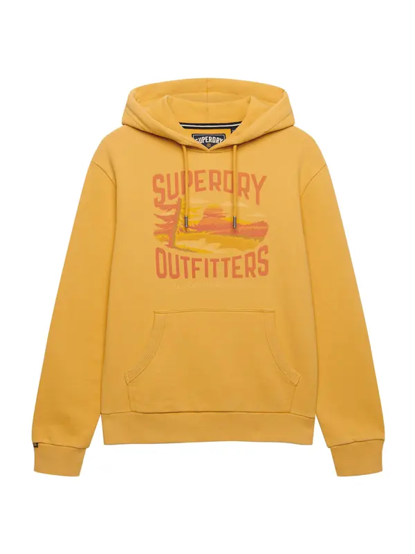 Superdry & Co Superdry & Co Majica 'OUTDOORS MOUNTAIN'  kari / oranžna