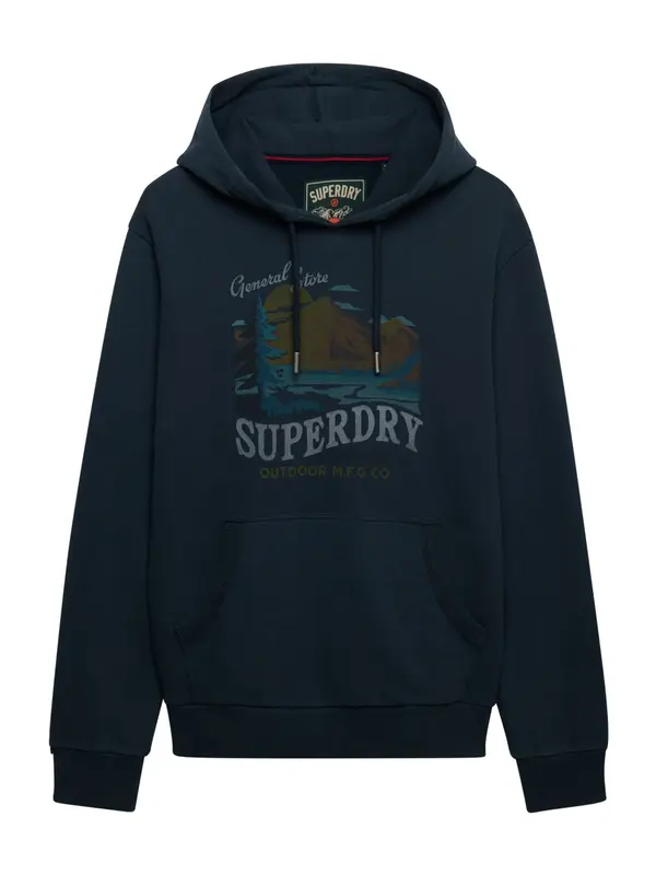 Superdry & Co Superdry & Co Majica 'OUTDOORS MOUNTAIN'  mornarska / opal / oliva / petrol