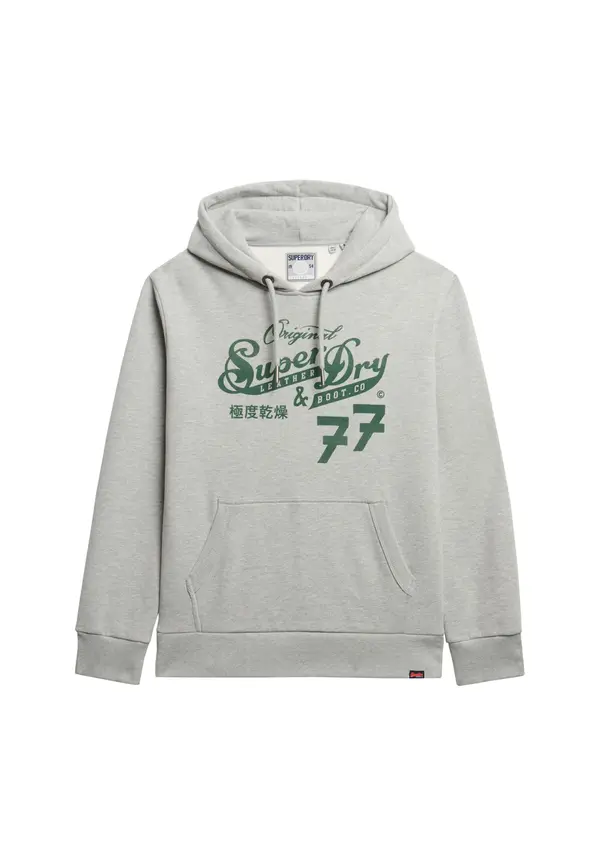 Superdry & Co Superdry & Co Majica  pegasto siva / jelka