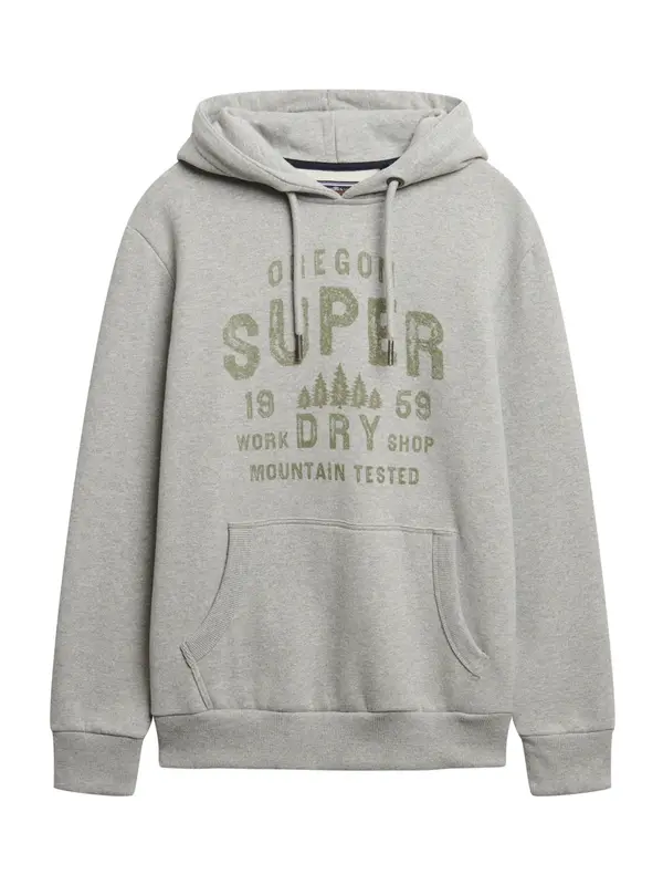 Superdry & Co Superdry & Co Majica  siva / zelena