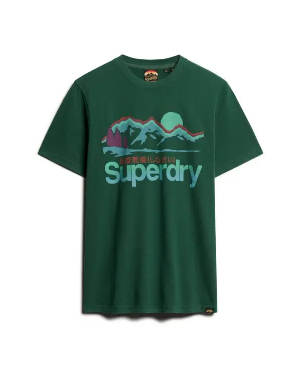 Superdry & Co Superdry & Co Majica  svetlo modra / smaragd / žad / temno liila
