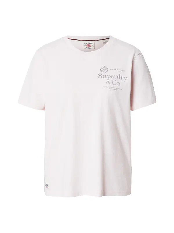 Superdry & Co Superdry & Co Majica  svetlo siva / pastelno roza