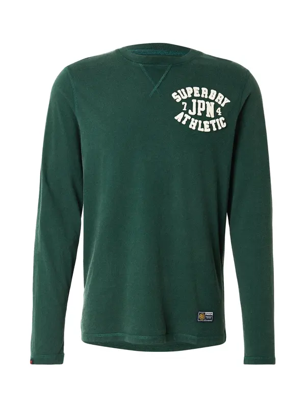 Superdry & Co Superdry & Co Majica  temno zelena / bela