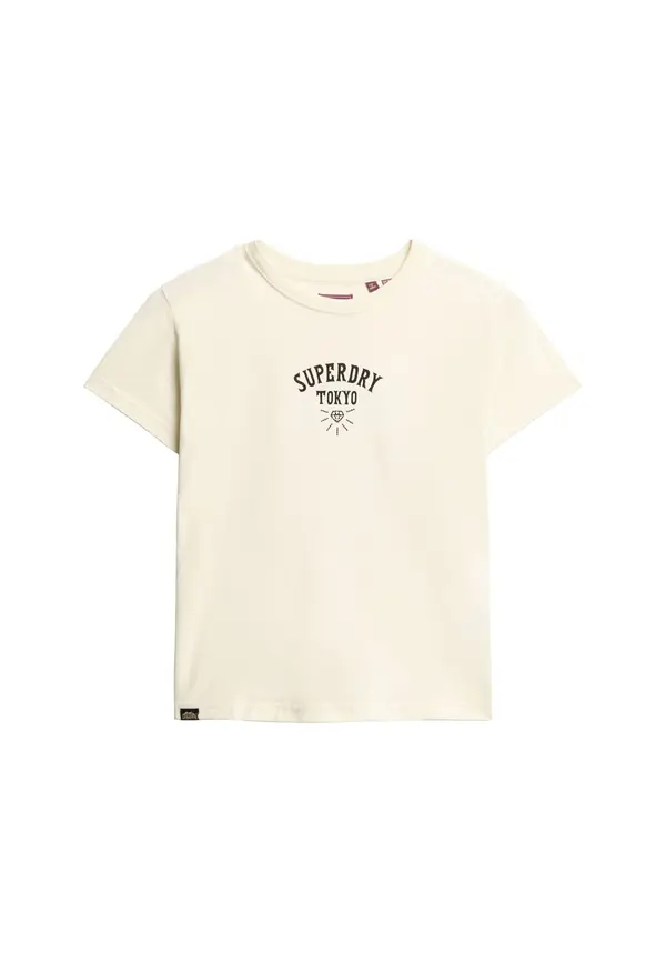 Superdry & Co Superdry & Co Majica  temno zelena / oranžna / svetlo roza / off-bela