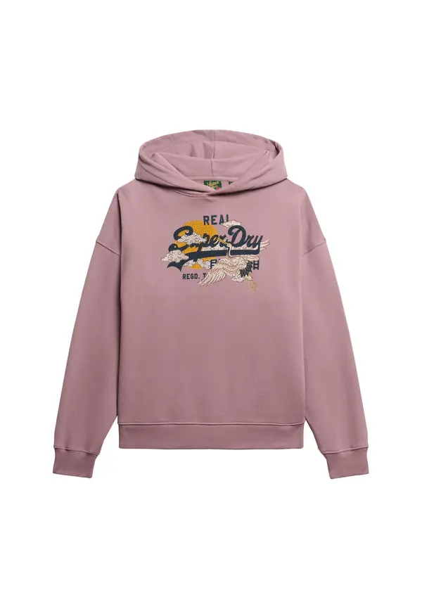 Superdry & Co Superdry & Co Majica 'Tokyo'  mornarska / kari / sliva / bela