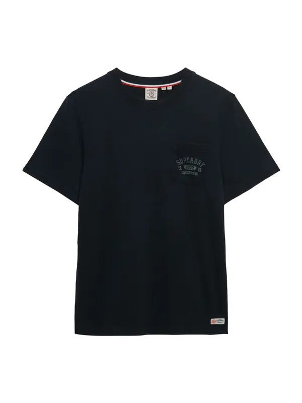 Superdry & Co Superdry & Co Majica 'Vintage Prep'  mornarska / siva