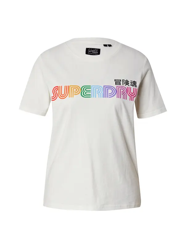 Superdry & Co Superdry & Co Majica  zelena / oranžna / rdeča / bela
