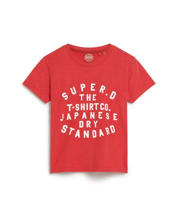 Superdry & Co Superdry & Co Majica  živo rdeča / bela