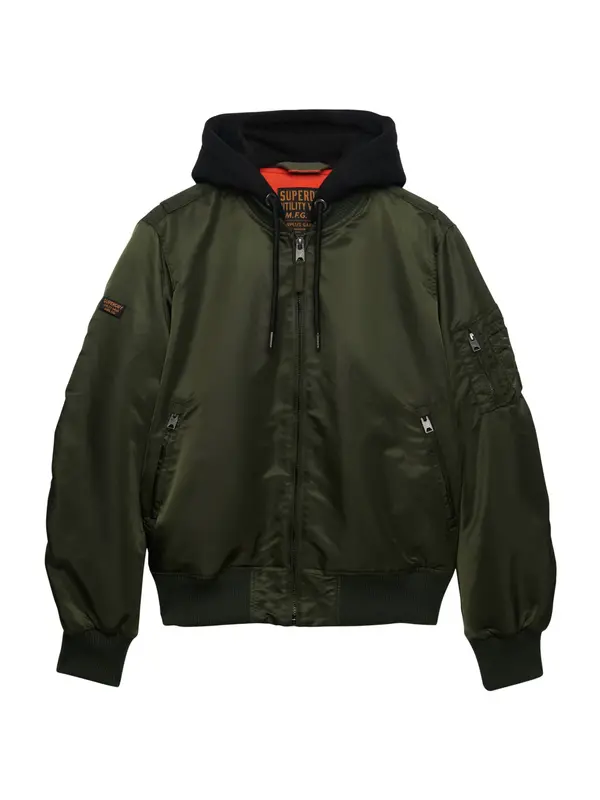 Superdry & Co Superdry & Co Prehodna jakna 'MA1'  jelka / črna